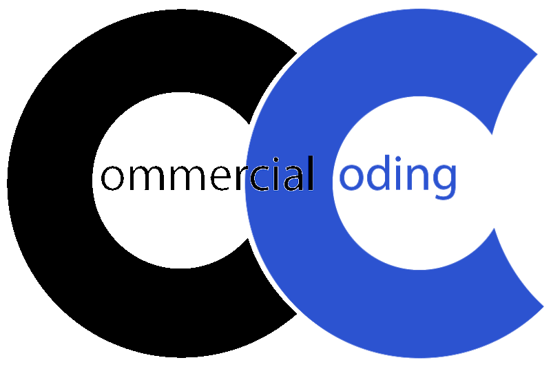 black commercial coding logo